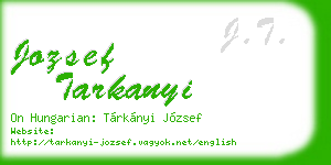 jozsef tarkanyi business card