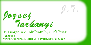 jozsef tarkanyi business card